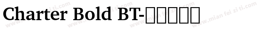 Charter Bold BT字体转换